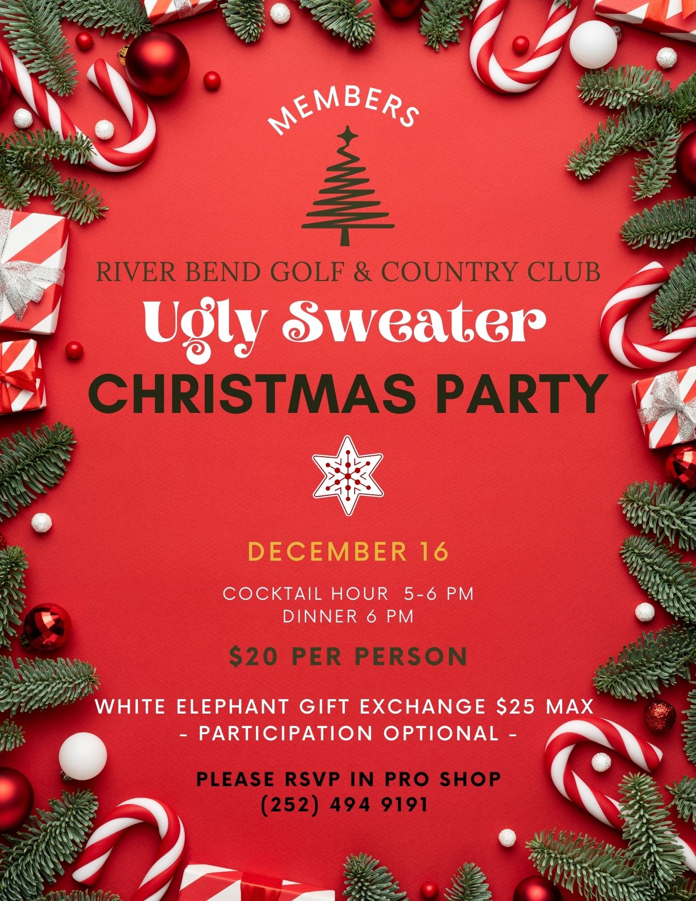 members only Christmas party